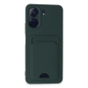 Xiaomi Redmi 13c Kılıf Kelvin Kartvizitli Silikon - Koyu Yeşil
