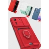 Xiaomi Redmi 13c Kılıf Zuma Kartvizitli Yüzüklü Silikon - Pembe