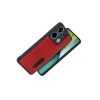 Xiaomi Redmi 15c 4g Sara Kartvizitli Deri Kılıf - Kırmızı