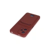 Xiaomi Redmi Note 12 4g Kılıf Kelvin Kartvizitli Silikon - Bordo