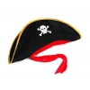 Yetişkin Boy Kadife Jack Sparrow Denizci Kaptan Jack Korsan Şapkası 50x20 Cm