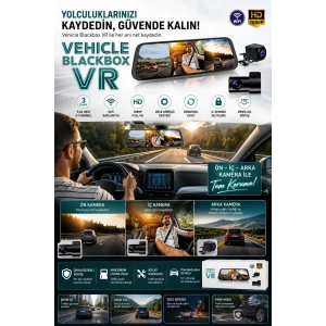 2k Ekran Tam Dokunmatik 9.66” Dikiz Ayna Araç Içi Kamera (1080p Arka)
