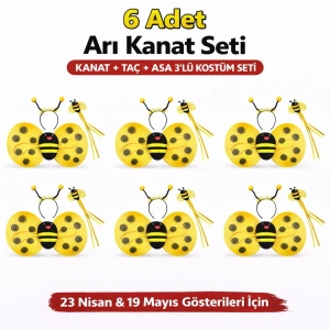 639lı Arı Kostüm Seti – Kanat Taç Asa