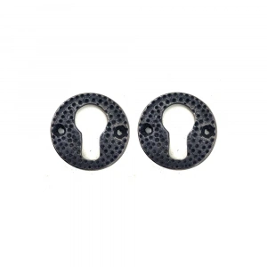 Antika Tarz Dekoratif Pirinç Oda Kilit Rozeti - 49mm, Oksit