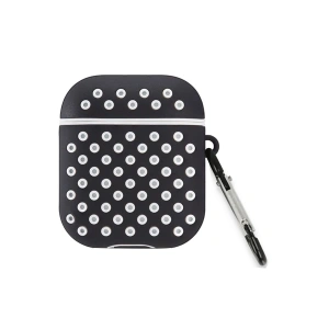 Apple Airpods 2 (2.nesil) Spor Delikli Kılıf - Siyah-beyaz