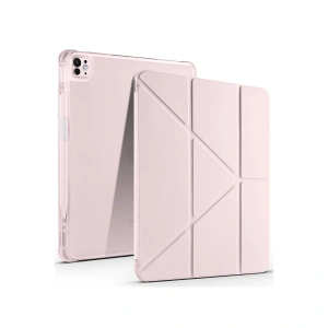 Apple İpad Air 13 (2024) Kılıf Kalemlikli Mars Tablet Kılıfı - Rose Gold