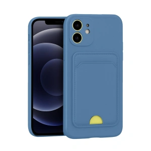 Apple İphone 11 Kılıf Kelvin Kartvizitli Silikon - Mavi