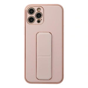 Apple İphone 12 Pro Kılıf Coco Deri Standlı Kapak - Pembe
