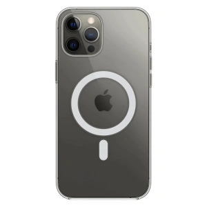 Apple İphone 12 Pro Max Kılıf Magneticsafe Şeffaf Silikon - Şeffaf