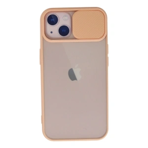 Apple İphone 13 Kılıf Palm Buzlu Kamera Sürgülü Silikon - Pembe