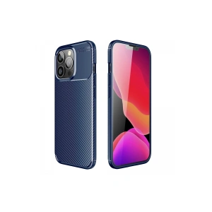 Apple İphone 13 Pro Kılıf Auto Focus Karbon Kapak - Lacivert