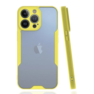 Apple İphone 14 Pro Kılıf Platin Silikon - Sarı