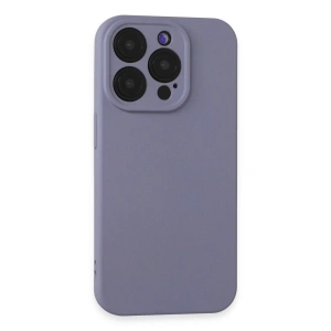Apple İphone 15 Pro Kılıf Nano İçi Kadife Silikon - Lila