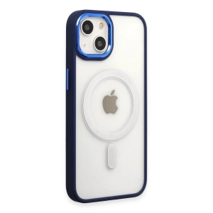 Apple İphone 15 Pro Kılıf Room Magneticsafe Silikon - Lacivert