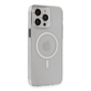 Apple İphone 15 Pro Max Kılıf Tron Şeffaf Magsafe Kapak - Şeffaf