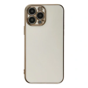 Apple İphone 15 Pro Max Kılıf Volet Silikon - Beyaz