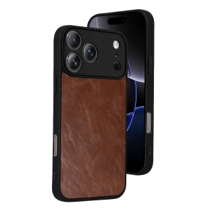Apple İphone 17 Pro Aras Deri Kapak - Taba