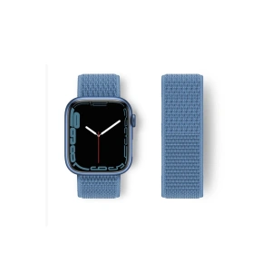 Apple Watch 42mm Hasırlı Cırtcırtlı Kordon - Mavi