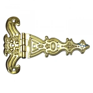 Dekoratif, Sac Tek Kuyruklu Menteşe - 69x102 Mm, Büyük, Sarı, 1 Adet