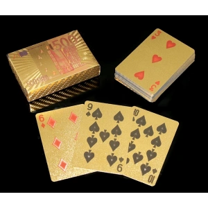 Euro Tasarımlı Altın İskambil Oyun Kartı Alk2811