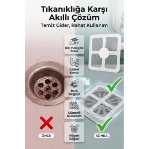 Gider Kapatıcı Pislik Tutucu Kendinden Yapışkanlı Gider Kapağı