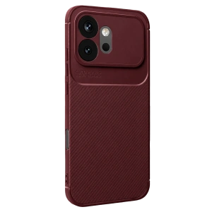 Huawei Honor 600 Auto Focus Karbon Kapak - Bordo