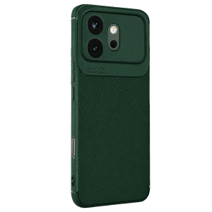 Huawei Honor 600 Auto Focus Karbon Kapak - Koyu Yeşil