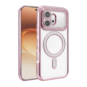 Huawei Honor 600 Joke Simli Magneticsafe Kılıf - Pembe