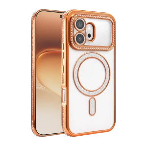 Huawei Honor 600 Joke Simli Magneticsafe Kılıf - Turuncu