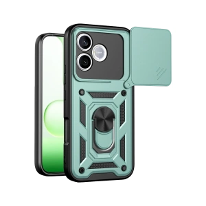 Huawei Honor 600 Lite Pars Lens Yüzüklü Silikon - Yeşil
