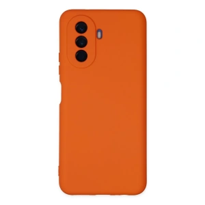 Huawei Nova Y70 Kılıf Nano İçi Kadife Silikon - Turuncu