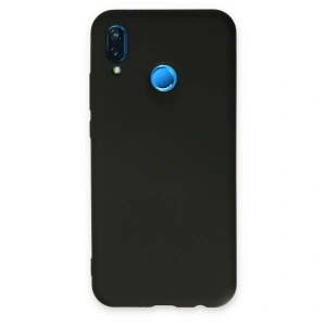 Huawei P20 Lite Kılıf Nano İçi Kadife Silikon - Siyah