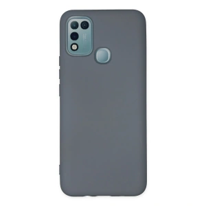 İnfinix Hot 10 Play Kılıf Nano İçi Kadife Silikon - Gri