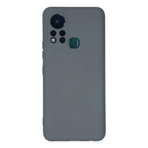 İnfinix Hot 11s Kılıf Nano İçi Kadife Silikon - Gri