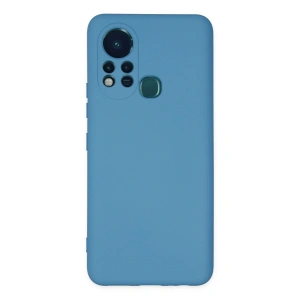 İnfinix Hot 11s Kılıf Nano İçi Kadife Silikon - Mavi