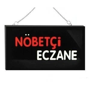 Işıklı Tak Çalıştır Hazır Tabela Nöbetçi Eczane