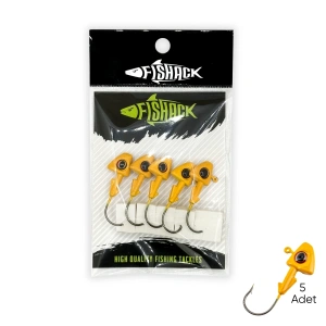 Kurşunlu Jighead Zoka - 6g - Fishack - Sarı (XHA07) - 5 Adet