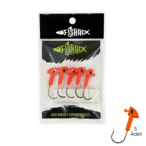 Kurşunlu Jighead Zoka - 6g - Fishack - Turuncu (XHA06) - 5 Adet