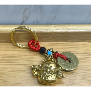 Metal Şans Ve Bereket Kedisi Anahtarlık Alk4464