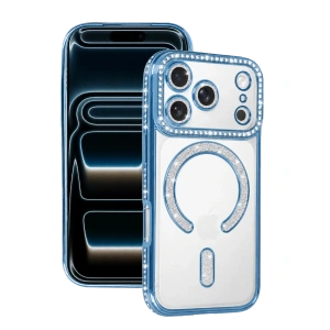 Newface Apple İphone 18 Pro Max Joke Simli Magneticsafe Kılıf - Sierra Blue