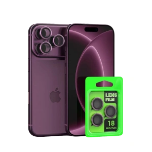 Newface Apple İphone 18 Pro Raze Metal Kamera Lens - Bordo