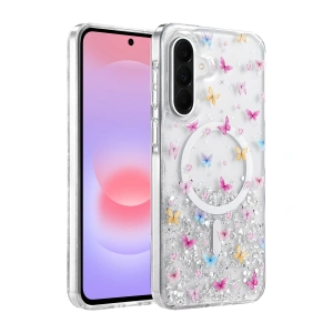Onegif Samsung Galaxy A56 Misk Simli Magsafe Kapak - Desen 4
