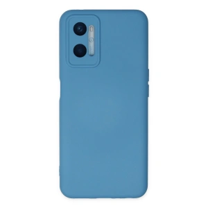 Oppo A96 Kılıf Nano İçi Kadife Silikon - Mavi
