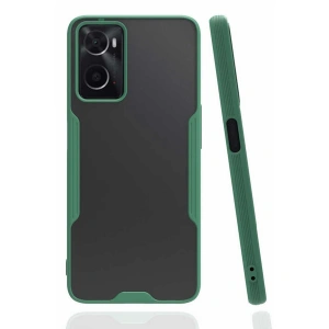 Oppo A96 Kılıf Platin Silikon - Yeşil