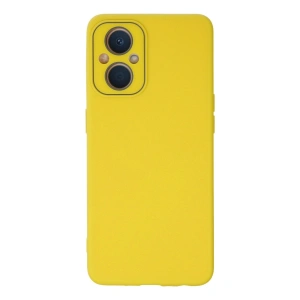 Oppo Reno 7 Lite Kılıf Lansman Glass Kapak - Sarı