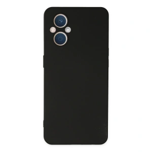 Oppo Reno 7 Lite Kılıf Nano İçi Kadife Silikon - Siyah