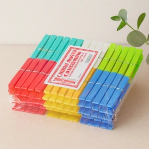 Plastik Çamaşır Mandalı 144lü (Gökkuşağı)