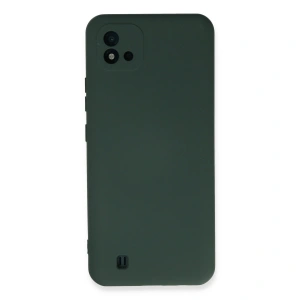 Realme C11 2021 Kılıf Nano İçi Kadife Silikon - Koyu Yeşil