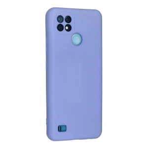 Realme C21 Kılıf Nano İçi Kadife Silikon - Lila