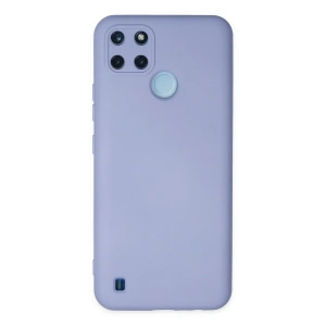 Realme C25y Kılıf Nano İçi Kadife Silikon - Lila